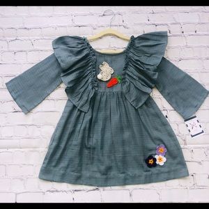 Girls 4T organic cotton wing dress custom
